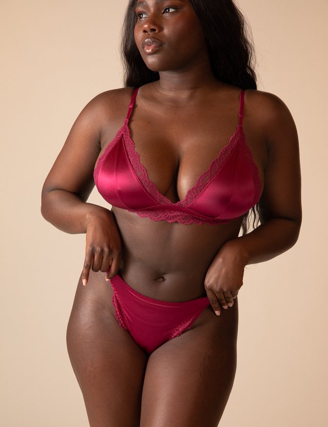 2x Tanga | Satin | mit Spitze von ZOCKN