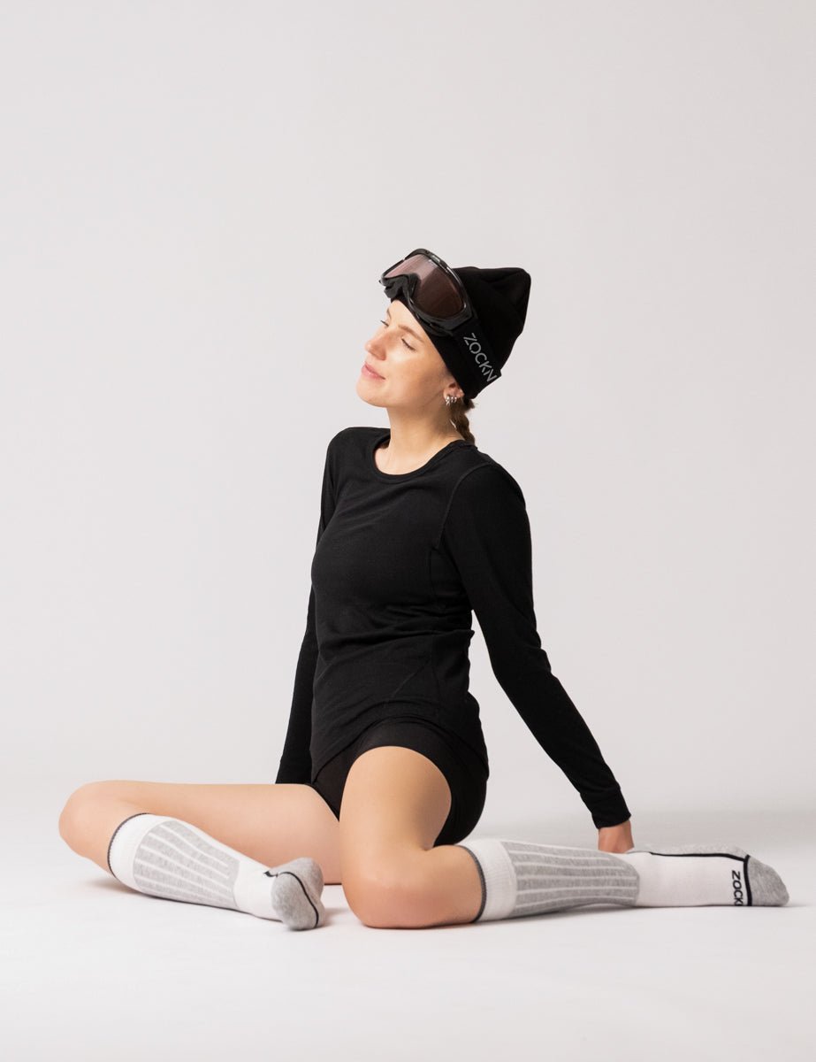 Ski Socken | 1 Paar | Bio - Baumwolle & Merinowolle | Unisex von ZOCKN