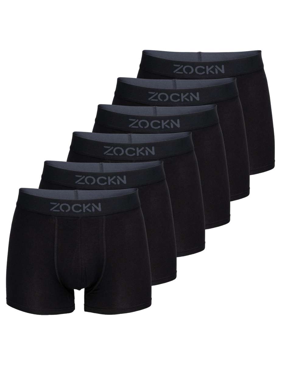 2x Boxershorts Black | 6er-Pack | Schwarz | Bio-Baumwolle von ZOCKN