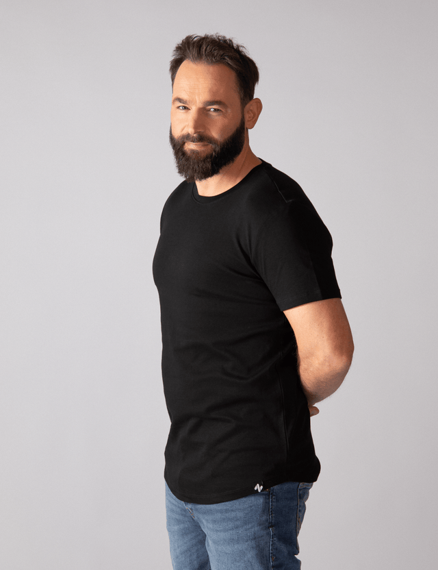 2x T-Shirt | Curved | Schwarz | Für Männer von ZOCKN