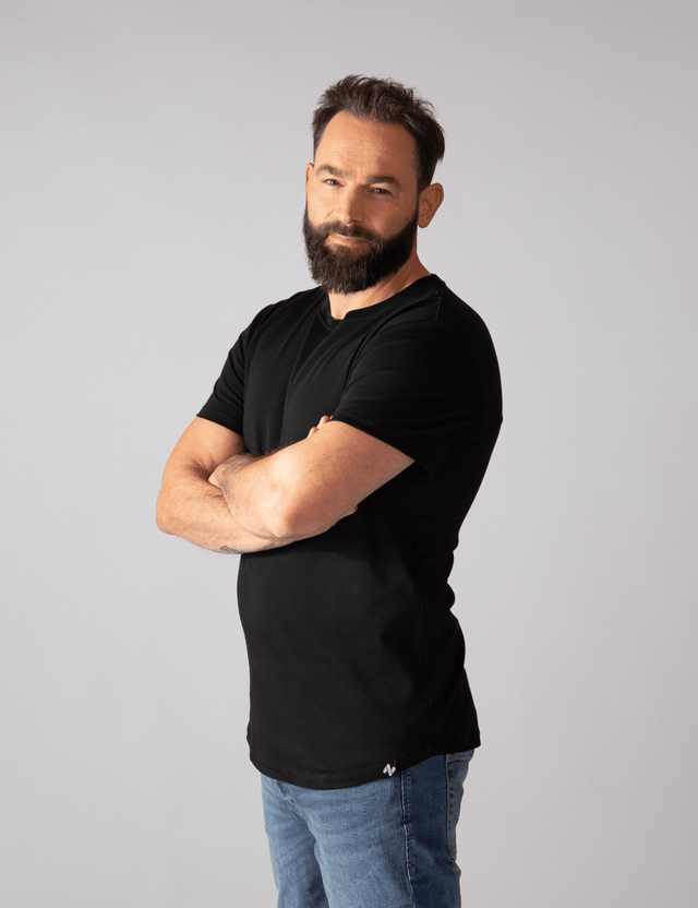 2x T-Shirt | Curved | Schwarz | Für Männer von ZOCKN