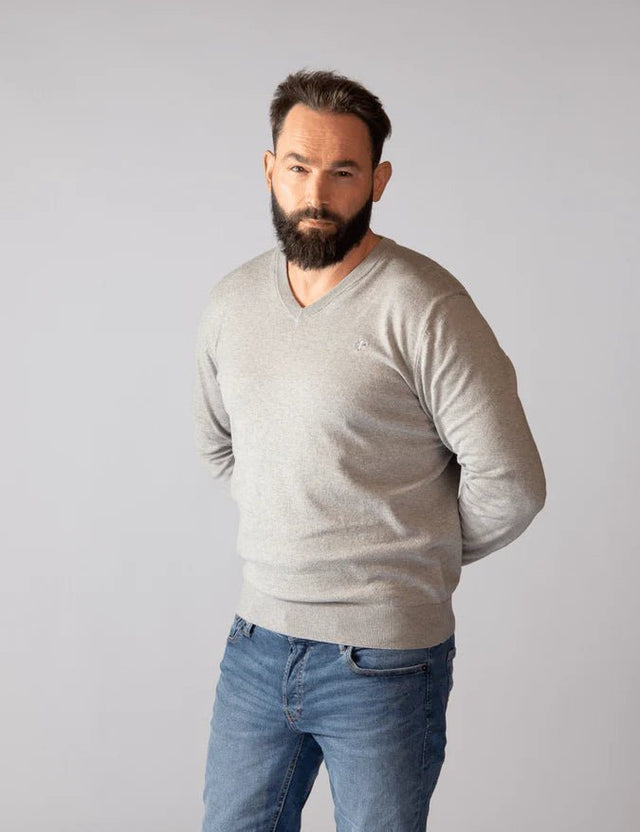 Pullover | V-Neck | Schwarz, Blau, Grau von ZOCKN