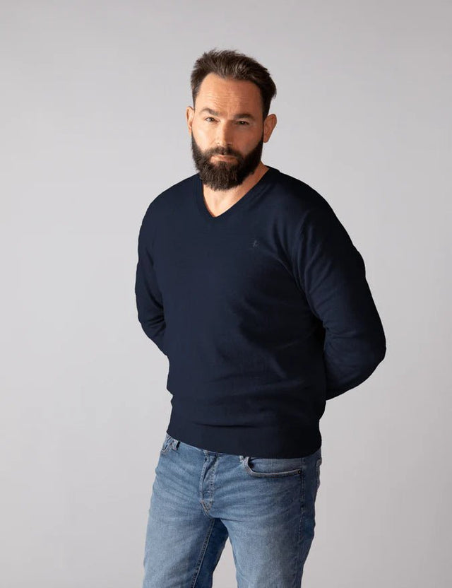 Pullover | V-Neck | Schwarz, Blau, Grau von ZOCKN