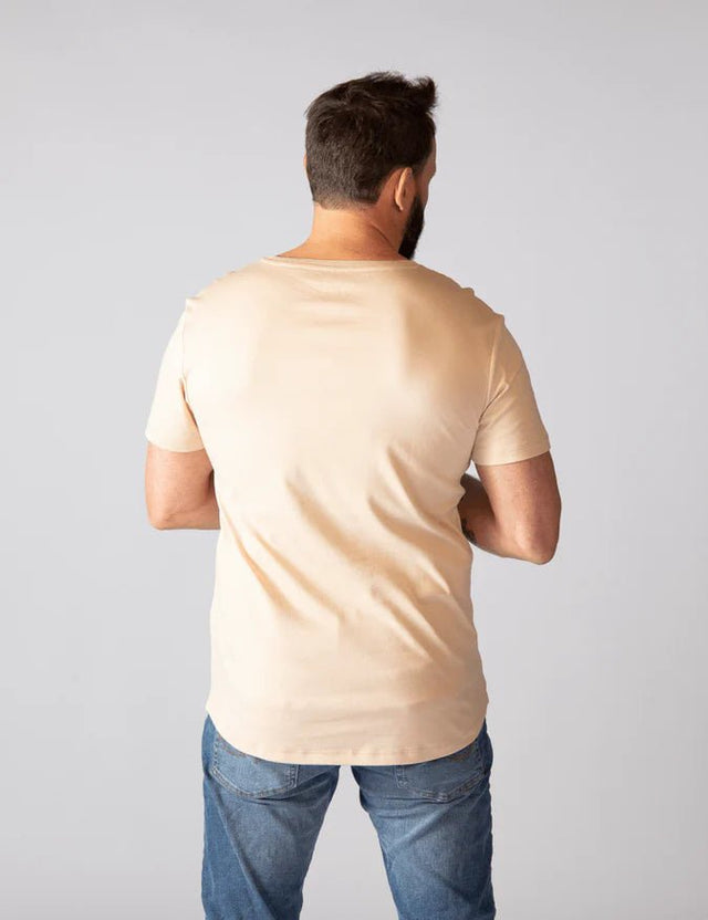 T-Shirt | Curved | Schwarz, Weiß, Beige, Blau | Für Männer von ZOCKN