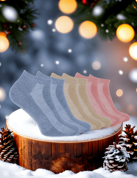 Sneakersocken | 6 Paar | IndiDye® | Blau/Beige/Blush | Unisex | pflanzlich gefärbt von ZOCKN