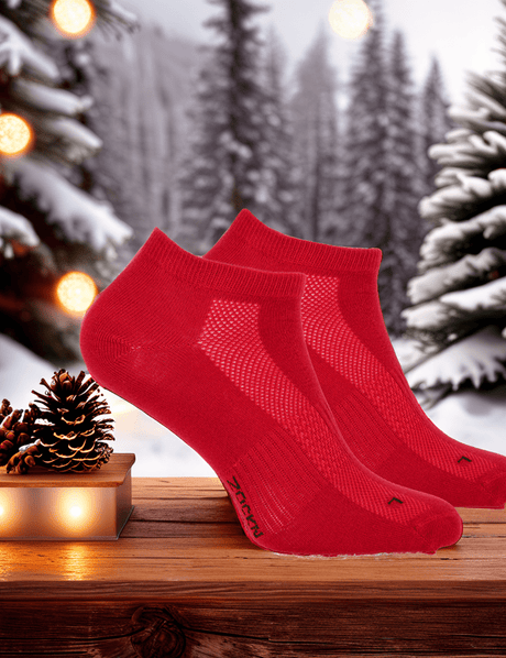 Sneakersocken | Flirty | 2er - Pack | Blau | Rot | Bio - Baumwolle von ZOCKN