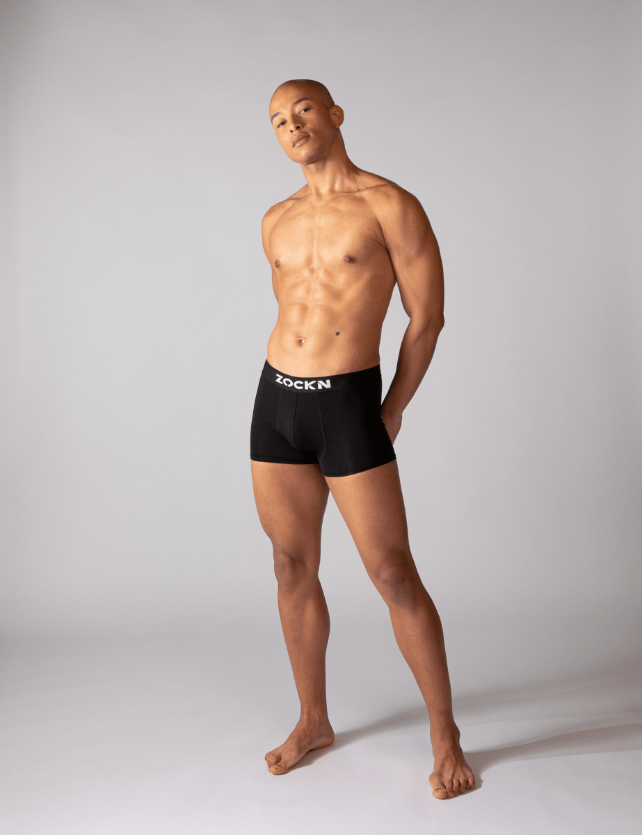 2x Boxershorts | 6er Pack | Schwarz mit Logo | Bio-Baumwolle von ZOCKN