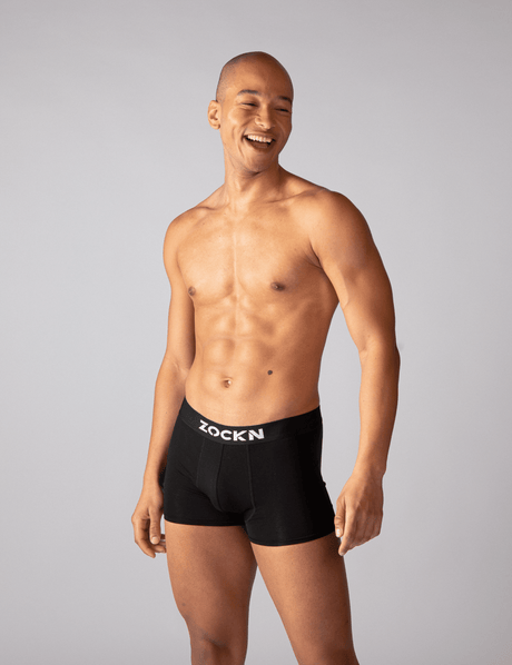 2x Boxershorts | 6er Pack | Schwarz mit Logo | Bio-Baumwolle von ZOCKN