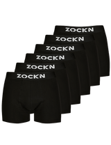 2x Boxershorts | 6er Pack | Schwarz mit Logo | Bio-Baumwolle von ZOCKN