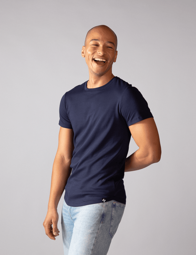2x T-Shirt | Curved | Dunkelblau | Für Männer von ZOCKN