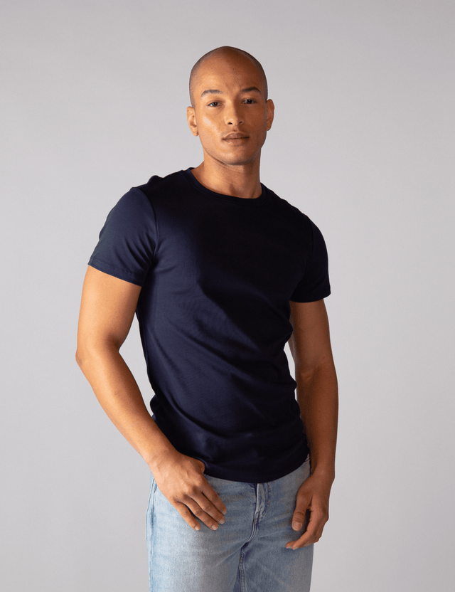2x T-Shirt | Curved | Dunkelblau | Für Männer von ZOCKN