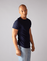 2x T-Shirt | Curved | Dunkelblau | Für Männer von ZOCKN