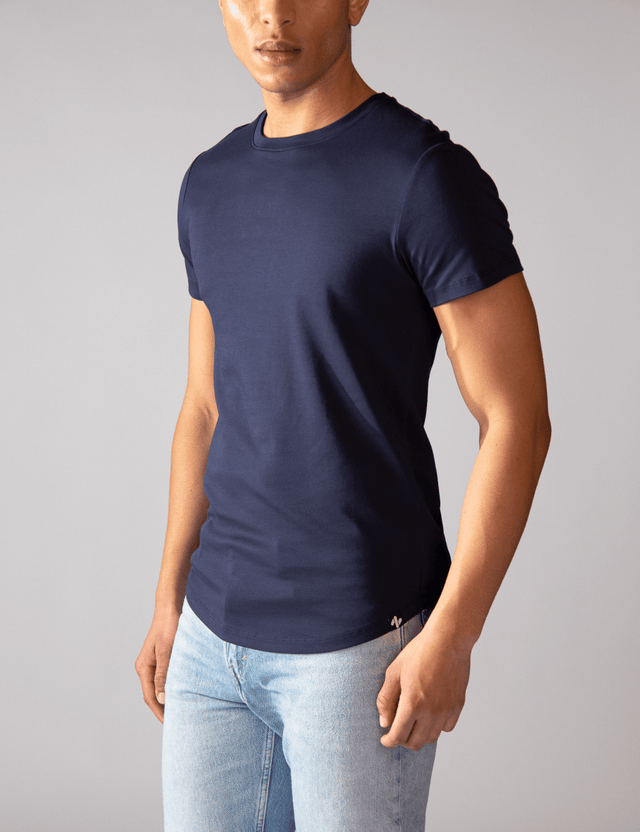 2x T-Shirt | Curved | Dunkelblau | Für Männer von ZOCKN